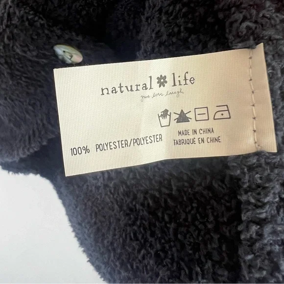 Natural Life Button Up Cardigan Sweater Navy Blue Womens Sz M Cozy Fuzzy Boho - Picture 5 of 7